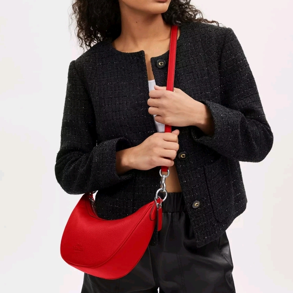 Coach Aria Crossbody Bag In Bright Poppy - Picture 10 of 16
